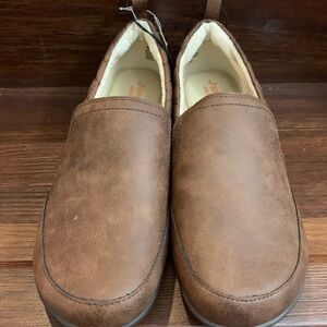 New J Sport Women's Size 8 Lisa Slip-On Shoes Brown Faux Fur & Memory Foam